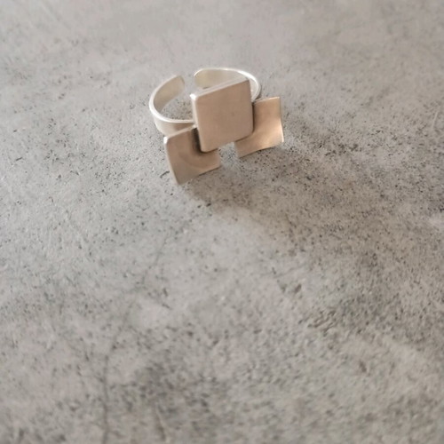 Handmade silver ring used
