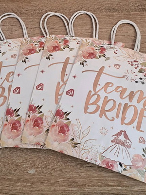 Set of 4 paper gift bags for bride like new