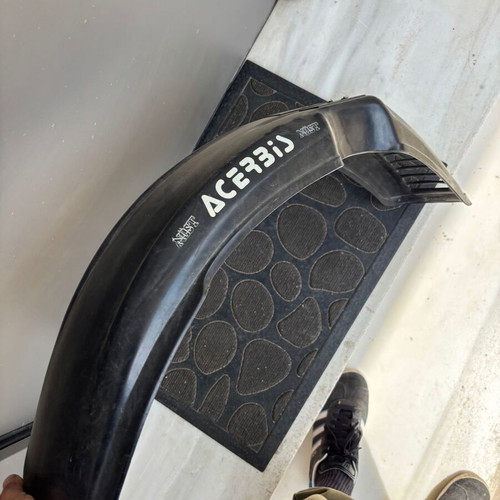 Acerbis Supermoto front fender used, black motorcycle mudguard