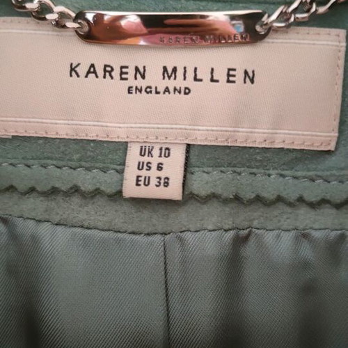 Karen Millen suede jacket used, turquoise, size M