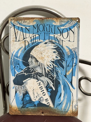 Van Morrison Daily Flash Vintage Metal Tin Sign used 30x20 cm