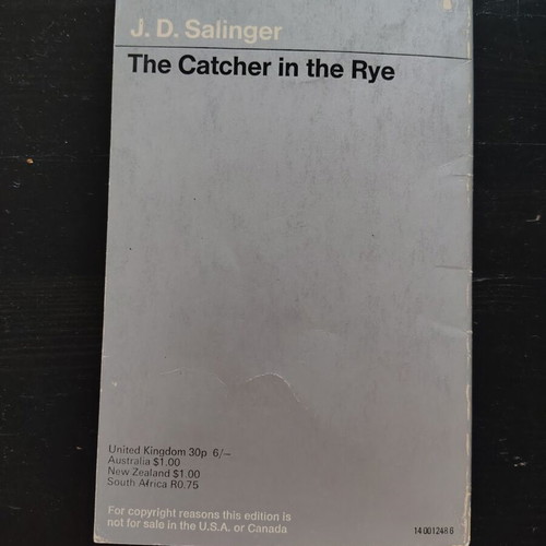 The Catcher in the Rye by J.D. Salinger used, Penguin edition in English