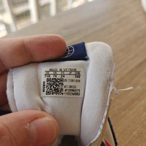 Adidas kids shoes used size 24, white and red