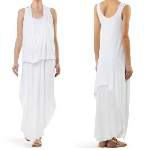 Ioanna Kourbela white circle dress, two-piece