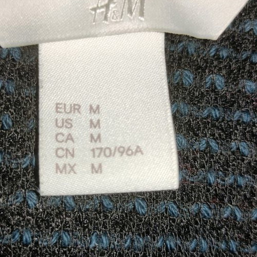 H&M cardigan used, size M, blue-black