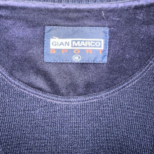 Vintage Gian Marco Sport Men's Knitted Cardigan XL Navy Blue like new