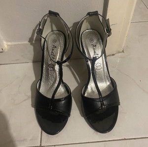 μαύρες γόβες peep toe new size 39