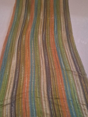 Striped multicolor scarf like new, summer dimensions 1.80×66
