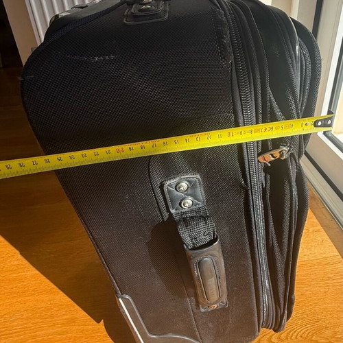 Delsey suitcase used with wheels small size black