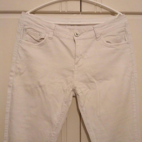 Elastic pants used, white with pockets, size L