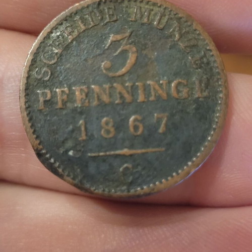 Germany Prussia 3 Pfennig 1867 used