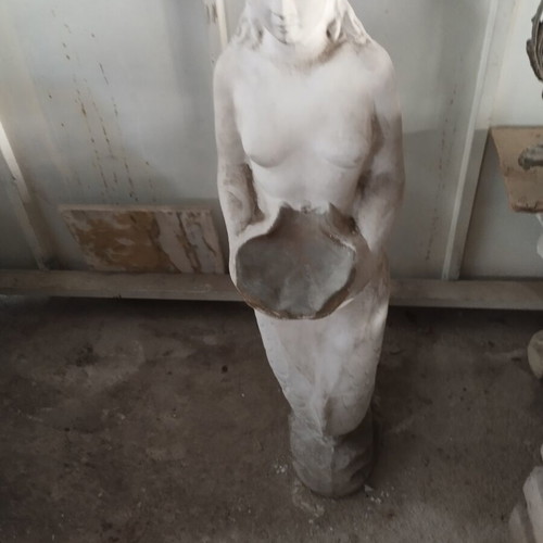 Cement mermaid statue, 110-120 cm height, tail damage