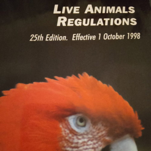 Live Animals Regulations 25th Edition 1998, authentic IATA manual new
