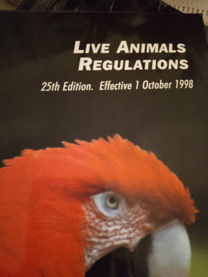 Live Animals Regulations 25th Edition 1998, authentic IATA manual new