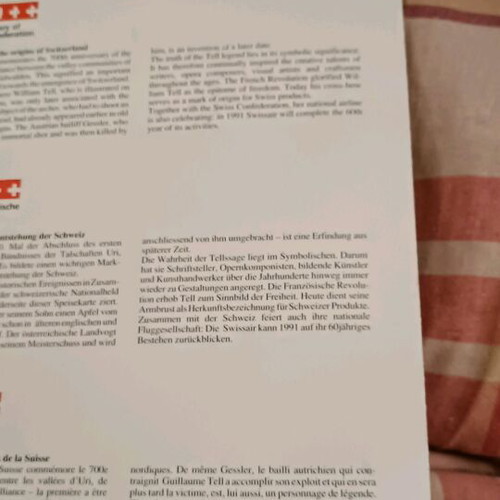 Swissair vintage business class menu used, collectible 80s