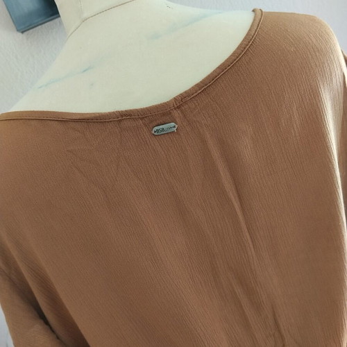 BSB Boho dress camel with lace size S asymmetrical like new
