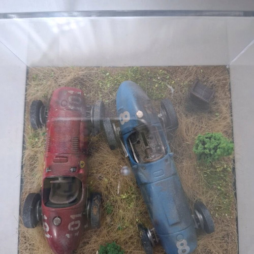 Handmade diorama with legendary Ferrari F1 models 1:43 new