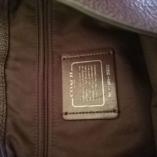 Coach shoulder bag, oxblood leather