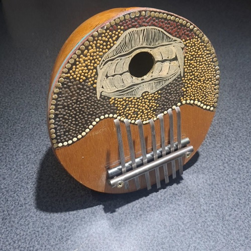 Handmade Kalimba from Coconut Shell (7 Keys) Ethnic Decorative & Musical Instrument