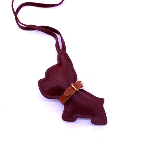 Handmade Dog Bag Charm new, black and brown