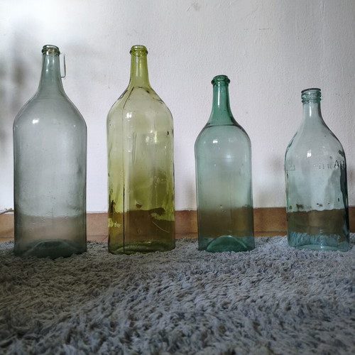 Vintage glass demijohns like new, various sizes