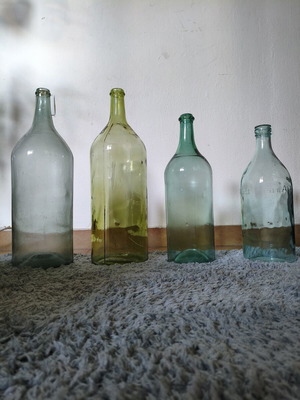Vintage glass demijohns like new, various sizes