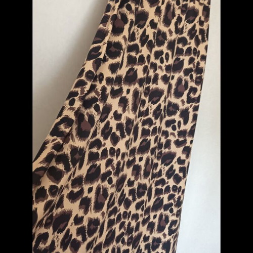 Maxi skirt animal print, beige and brown