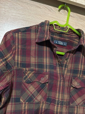 Pull & Bear checked shirt like new, brown, size M