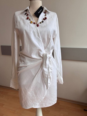 Most Wanted Amsterdam white linen dress, size M