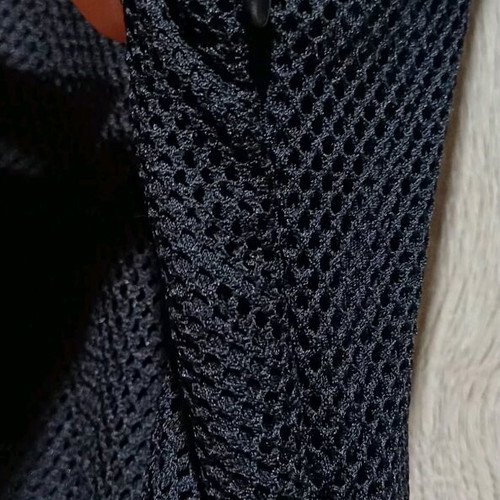 Asymmetrical black fishnet dress like new, size M