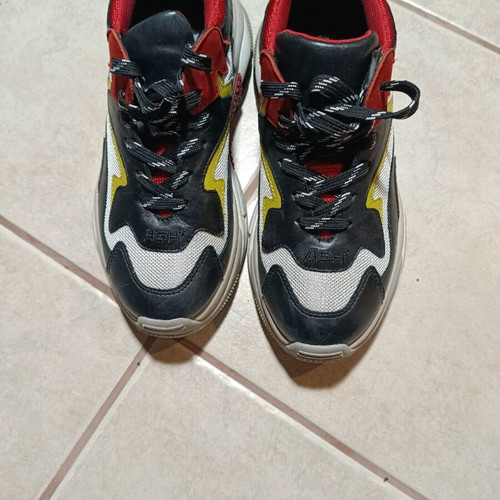 Ash leather sneakers like new, size 38, black and red
