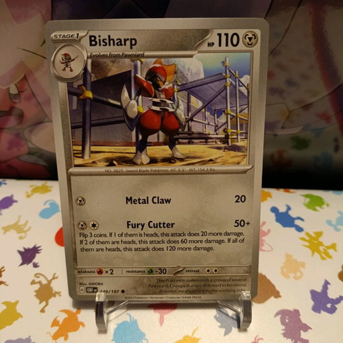 Bisharp Pokemon Card OBF 149 Obsidian Flames like new