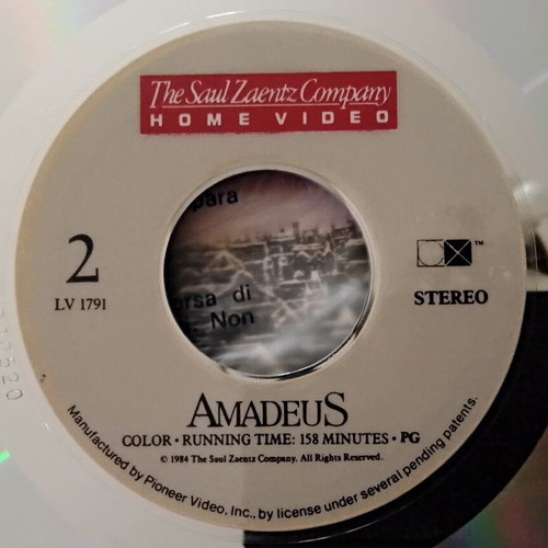 Amadeus 1984 LaserDisc like new, drama