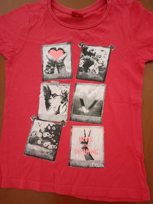 s.Oliver Kids T-shirt Never Stop Dreaming in Red like new, size 104-110