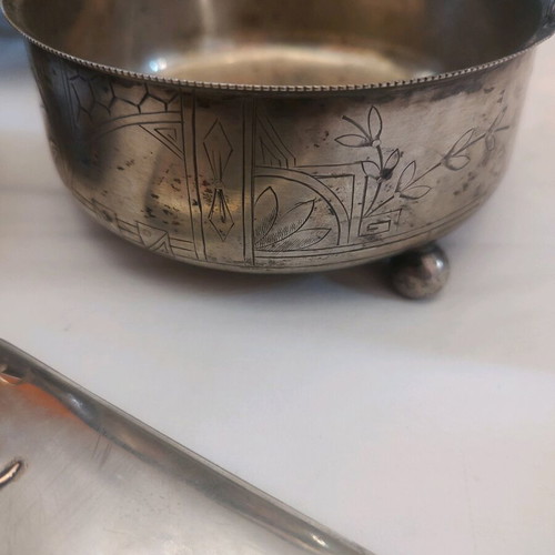 Silver 84 Russian Tsarist Hand-Carved Tableware Like New