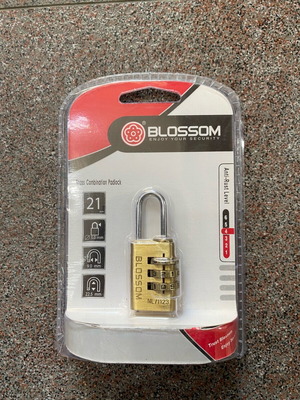 Combination padlock small size 21mm new, brass