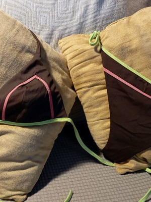 Calzedonia bikini like new, brown with pink and green details