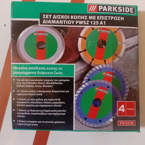 Parkside PWSZ 125 A1 Diamond Cutting Discs Set 4 Pieces new