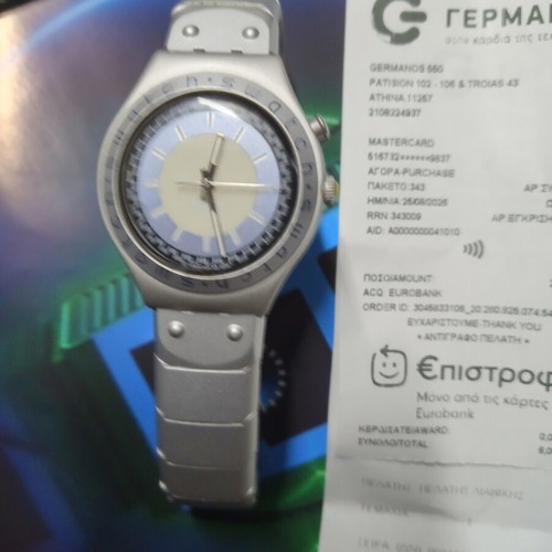 Swatch Irony 1996 wristwatch, silver, unisex