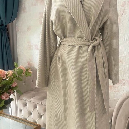 Lumina trench coat new, thin herringbone fabric with belt
