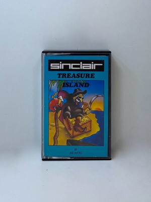 Treasure Island 1984 Spectrum ZX tape cassette used, complete with manual