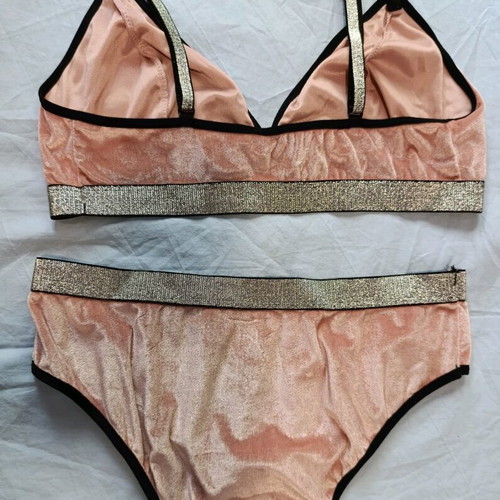 Velvet lingerie set with silver detail size L new