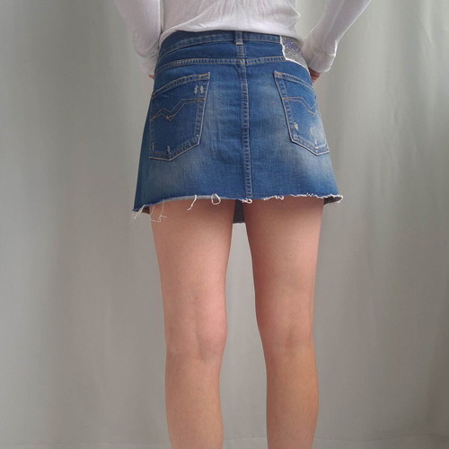 Replay women's mini denim skirt size L 30, blue
