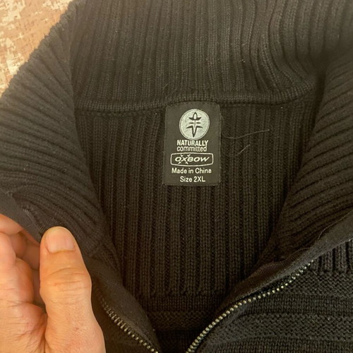 Oxbow Men's Black Cardigan Like New, Narrow Fit Large