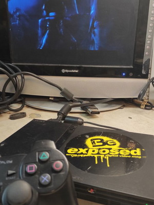 PlayStation 2 Slim λειτουργικό με χειριστήριο και καλώδια