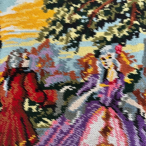 Diamant embroidered canvas used 60x125