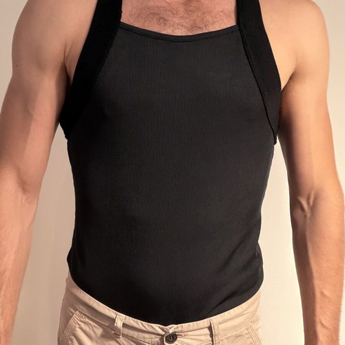 Men's Sleeveless Shirt black, size M, new