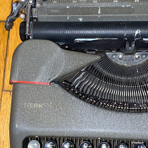 Hermes Baby Rocket portable typewriter used, Greek keyboard, vintage