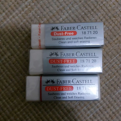Faber-Castell erasers, pack of 3