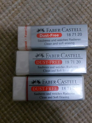 Faber-Castell erasers, pack of 3